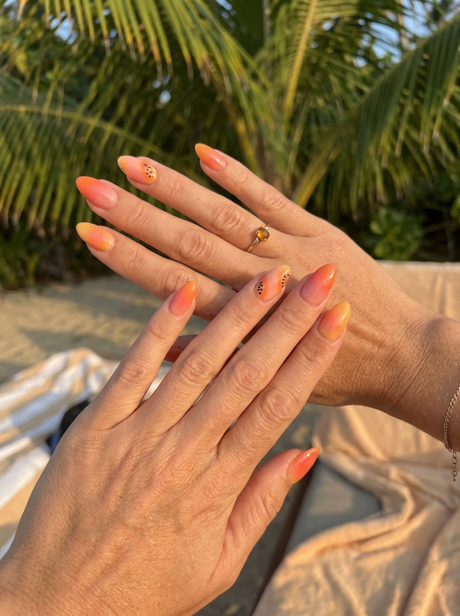 Papaya Sunset Nägel